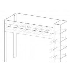 Split upper bunk guard rail modification